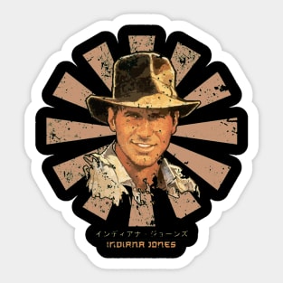 Indiana Jones Retro Japanese Sticker